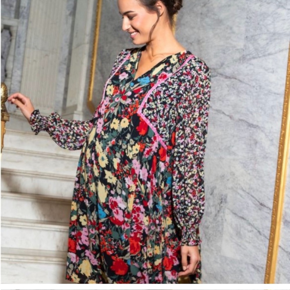 Flower Print Boho Maternity to Nursing Dress NWT